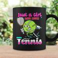 Just A Girl Who Loves Tennis Quote For Tennis Player Coffee Mug Gifts ideas