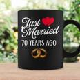 Just Married 70 Years Ago Couple 70Th Anniversary Coffee Mug Gifts ideas