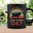 I Just Really Like Cows Ok Vintage Cow Farmer Coffee Mug Gifts ideas