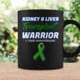 Kidney Liver Transplant 1 Year Anniversary Warrior Survivor Coffee Mug Gifts ideas