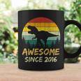 Kids 6Th Birthday Dinosaur 6 Year Old Awesome Since 2016 Boy Coffee Mug Gifts ideas
