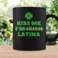 Kiss Me I'm Irish Latina Quote Cool St Patrick's Day Coffee Mug Gifts ideas