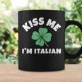 Kiss Me I'm Italian St Patrick's Day Irish Italy Coffee Mug Gifts ideas