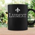 Laurent Surname French Family Name Heraldic Lily Flower Coffee Mug Gifts ideas