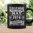 Legends Since May 1974 Vintage 50Th Birthday Women Coffee Mug Gifts ideas
