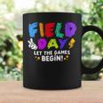 Let The Games Begin Orange Yellow Red Blue Field Day Teacher Coffee Mug Gifts ideas