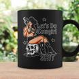 Let's Do Cowgirl Shit Western Skull Pinup Girl Smoking Coffee Mug Gifts ideas