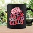 Let's Go Girls Pink Cowgirl Hat Country Valentine Bridesmaid Coffee Mug Gifts ideas