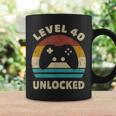 Level 40 Unlocked Video Gamer 40 S Birthday Decoration Coffee Mug Gifts ideas