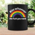 Lgbt Gay Pride Rainbow Kiss Whoever The Fuck You Want Coffee Mug Gifts ideas