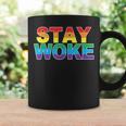 Lgbt Pride Rainbow Black Gay Stay Woke Coffee Mug Gifts ideas