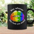 Lgbt Rainbow Flag Kiss Whoever The Fuck You Want Lips Coffee Mug Gifts ideas