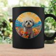 Lhasa Apso Puppy Dog Cute Flower Mountain Sunset Colorful Coffee Mug Gifts ideas