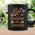 Life Is Golden With Doodle Mom Dog Goldendoodle Coffee Mug Gifts ideas