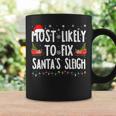 Most Likely To Fix Santa Sleigh Family Matching Christmas Coffee Mug Gifts ideas