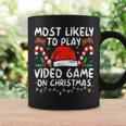 Most Likely To Play Video Games On Christmas Family Matching Coffee Mug Gifts ideas