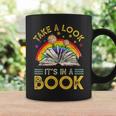 Take A Look Its In A Book Rainbow Balloon Reading Lover Coffee Mug Gifts ideas