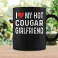 I Love My Hot Cougar Girlfriend Distressed Heart Coffee Mug Gifts ideas