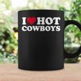 I Love Hot Cowboys I Heart Hot Cowboys Cute Rodeo Western Coffee Mug Gifts ideas