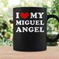 I Love My Miguel-Angel Amo A Mi Miguel-Angel Cuello Taza de café Ideas de regalos