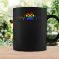 Lovely Lgbt Gay Pride Heartbeat Dog Paw Lesbian Gays Love Coffee Mug Gifts ideas