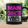 Main Character Vibes Pink Color Graphic Coffee Mug Gifts ideas