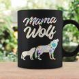 Mama Wolf Floral Wolf Mutter Mit Junges Für Wolf Muttertag Tassen Geschenkideen