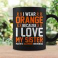 In March I Wear Orange Because I Love My Sister Ms Awareness Coffee Mug Gifts ideas