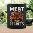 Meat Sweats No Regrets Barbecue Bbq Grill Bacon Coffee Mug Gifts ideas