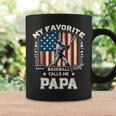 Mein Lieblings-Baseballspieler Nennt Mich Papa American Flag Dad Tassen Geschenkideen