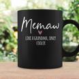 Memaw Like A Grandma Only Cooler Heart Mother's Day Memaw Coffee Mug Gifts ideas