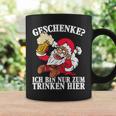 Men's Ich Bin Nur Zum Trinken Hier Christmas Black Tassen Geschenkideen