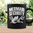 Mermaid Security Matching Family Birthday Pool Party Mer-Dad Coffee Mug Gifts ideas