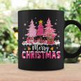 Merry Christmas With Pink Trees Xmas Costume Pajamas Women Coffee Mug Gifts ideas