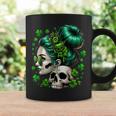 Messy Bun Irish Skull Saint Pattys Day Coffee Mug Gifts ideas