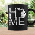 Michigan Home Mi State Love Pride Map Distressed Coffee Mug Gifts ideas