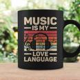 Music Is My Love Language Musician Outfit Edm Music Lover Dj Coffee Mug Gifts ideas