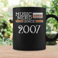 Music Nerd Since 2007 13Th Birthday Music Lover Musical Coffee Mug Gifts ideas