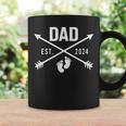 New Dad Est 2024 First Fathers Day 2024 Promoted To Daddy Coffee Mug Gifts ideas