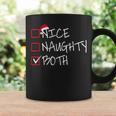 Nice Naughty Both Santa's List Christmas Family Joke Coffee Mug Gifts ideas
