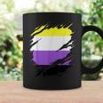 Non-Binary Enby Pride Flag Ripped Coffee Mug Gifts ideas