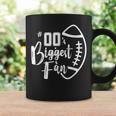 Number 00 Biggest Fan Football Mom Dad Sister Brother Coffee Mug Gifts ideas