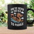 Nunca Eres Demasiadoiejo Para Remar Dragon Boat Racing Team Men Taza de café Ideas de regalos