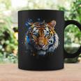 Obra De Arte De Tigre Colorido Animal Arte Tigre Taza de café Ideas de regalos