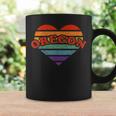 Oregon Retro Rainbow Heart 80S Whimsy Lgbtq Pride Stat Coffee Mug Gifts ideas