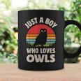 Owl Just A Boy Who Loves Owls Bird Retro Vintage Sunset Coffee Mug Gifts ideas