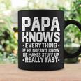 Papa Knows Everythingintage Opa Dad Witzeatertag Tassen Geschenkideen