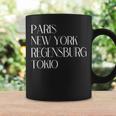 Paris New York Regensburg Tokyo Regensburger Ober-Pfalz Tassen Geschenkideen