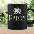 Parry Surname Welsh Family Name Wales Heraldic Dragon Coffee Mug Gifts ideas