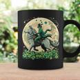 Patrick's Leprechaun Riding Wolf Vintage Loves Wolves Coffee Mug Gifts ideas